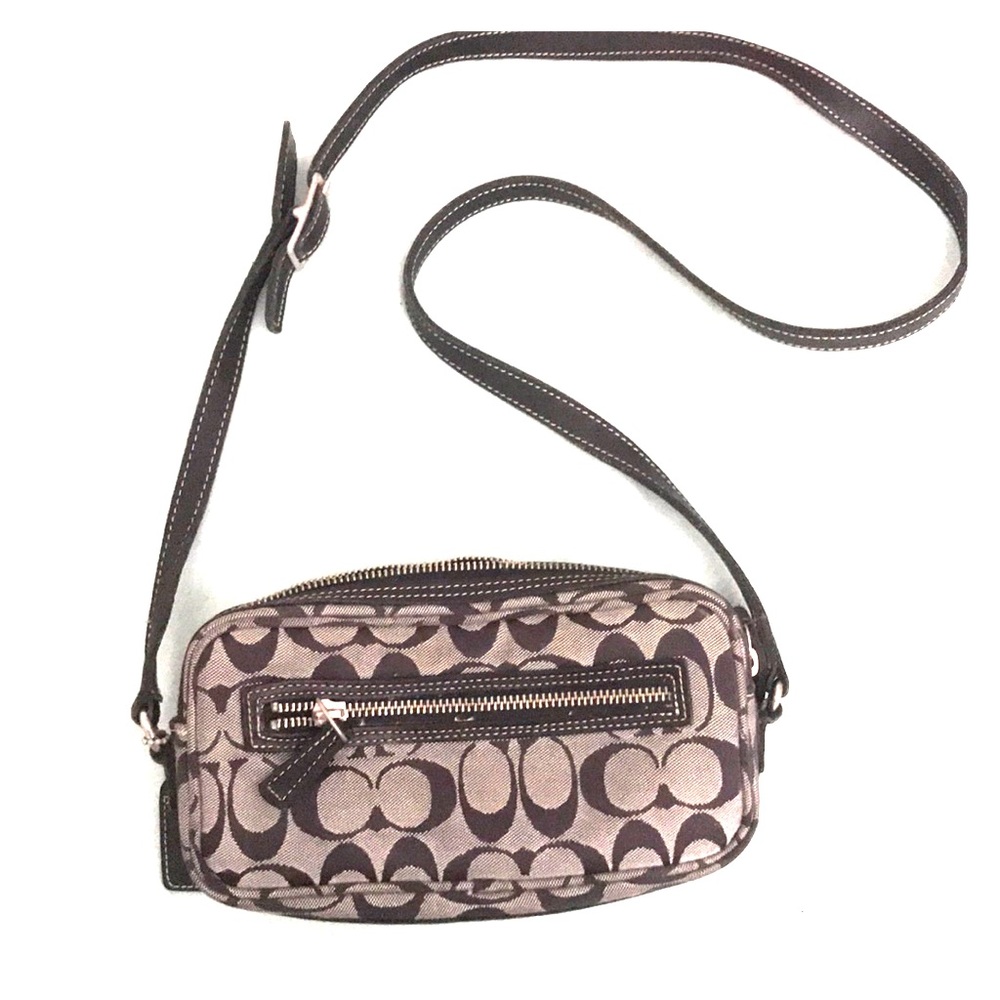 Gray and black Coach crossover with black Cs
